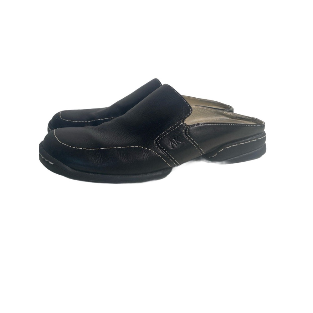 Vintage Anne Klein Collection LOAFERS Black Leather Slip on 9M Comfort‎